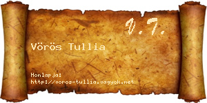 Vörös Tullia névjegykártya